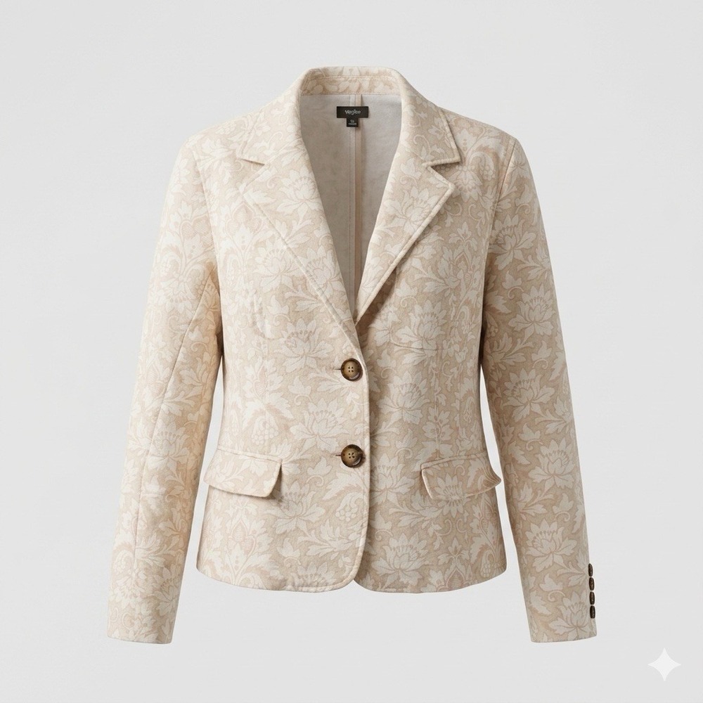Mossimo Floral Button Blazer Sz XXL Career Professional Casual Chic Layering